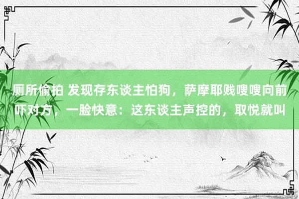厕所偷拍 发现存东谈主怕狗，萨摩耶贱嗖嗖向前吓对方，一脸快意：这东谈主声控的，取悦就叫