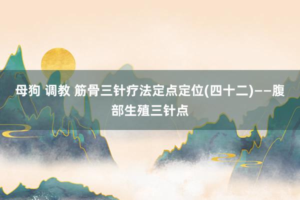 母狗 调教 筋骨三针疗法定点定位(四十二)——腹部生殖三针点